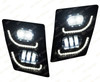 QSC Truck Bumper Set Center Left Right & Full LED Fog Lights for Volvo VNL VN