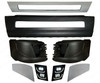 QSC Bumper Set w/ Chrome LH RH & Full LED Fog lights Volvo Truck VNL 2016 & Up