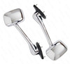QSC ALL Chrome Hood Mirror Set Left & Right for Freightliner Cascadia 08-16