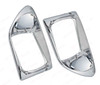 QSC Chrome Head Light Bezel Pair for International 4300 9200 9400 95-04