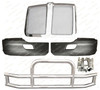 QSC Bumper Corners Pair + Stainless Steel Deer Guard + Grille for Kenworth T680