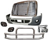 QSC Bumper Fog Light Grille Deer Guard Set for Freightliner Cascadia 08-16