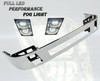 QSC Complete Chrome Steel Bumper Set w/ Brackets LED Fog Light for Volvo VNL VN