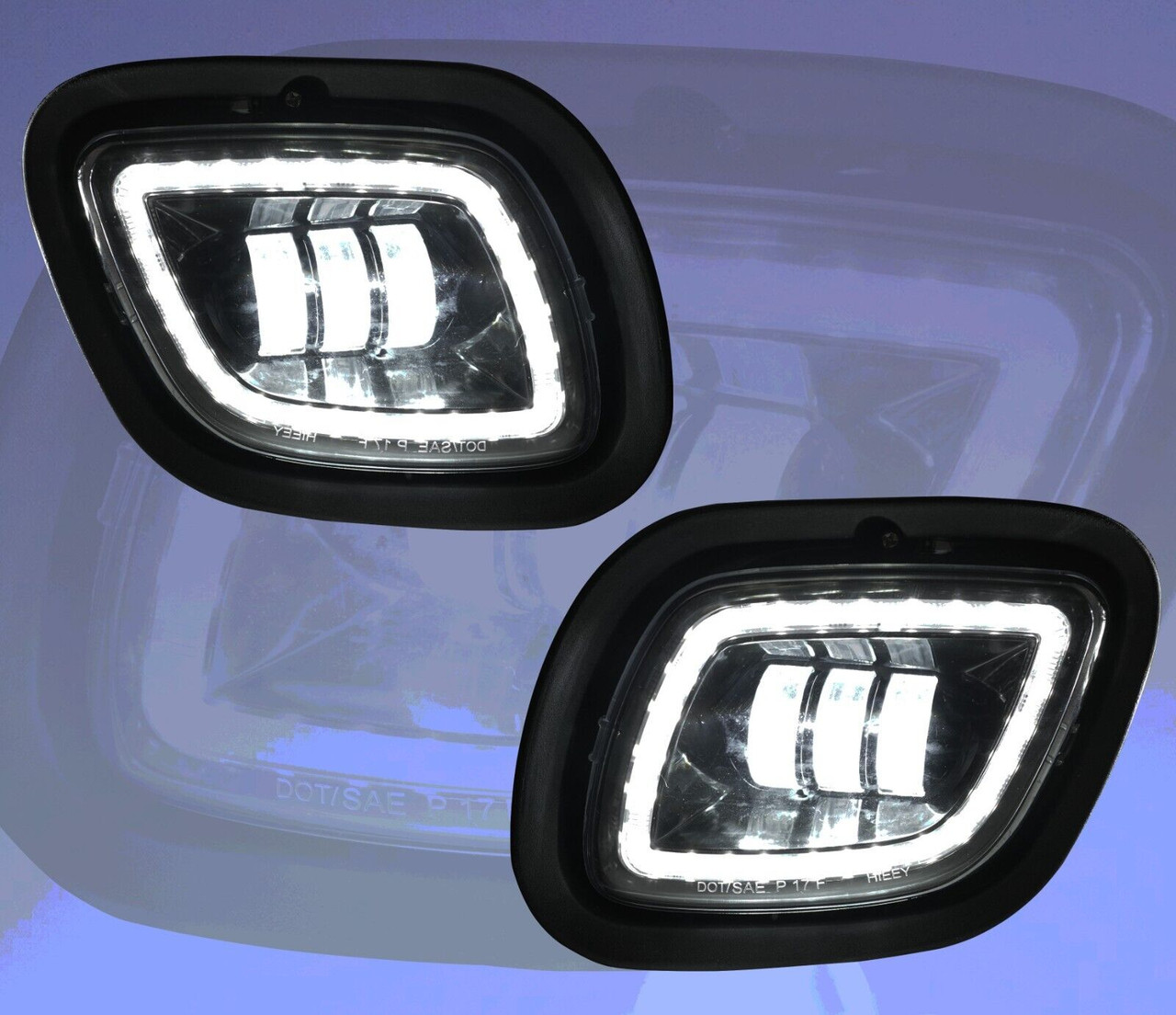 QSC Full LED Performance Black Headlight Fog Light Set for