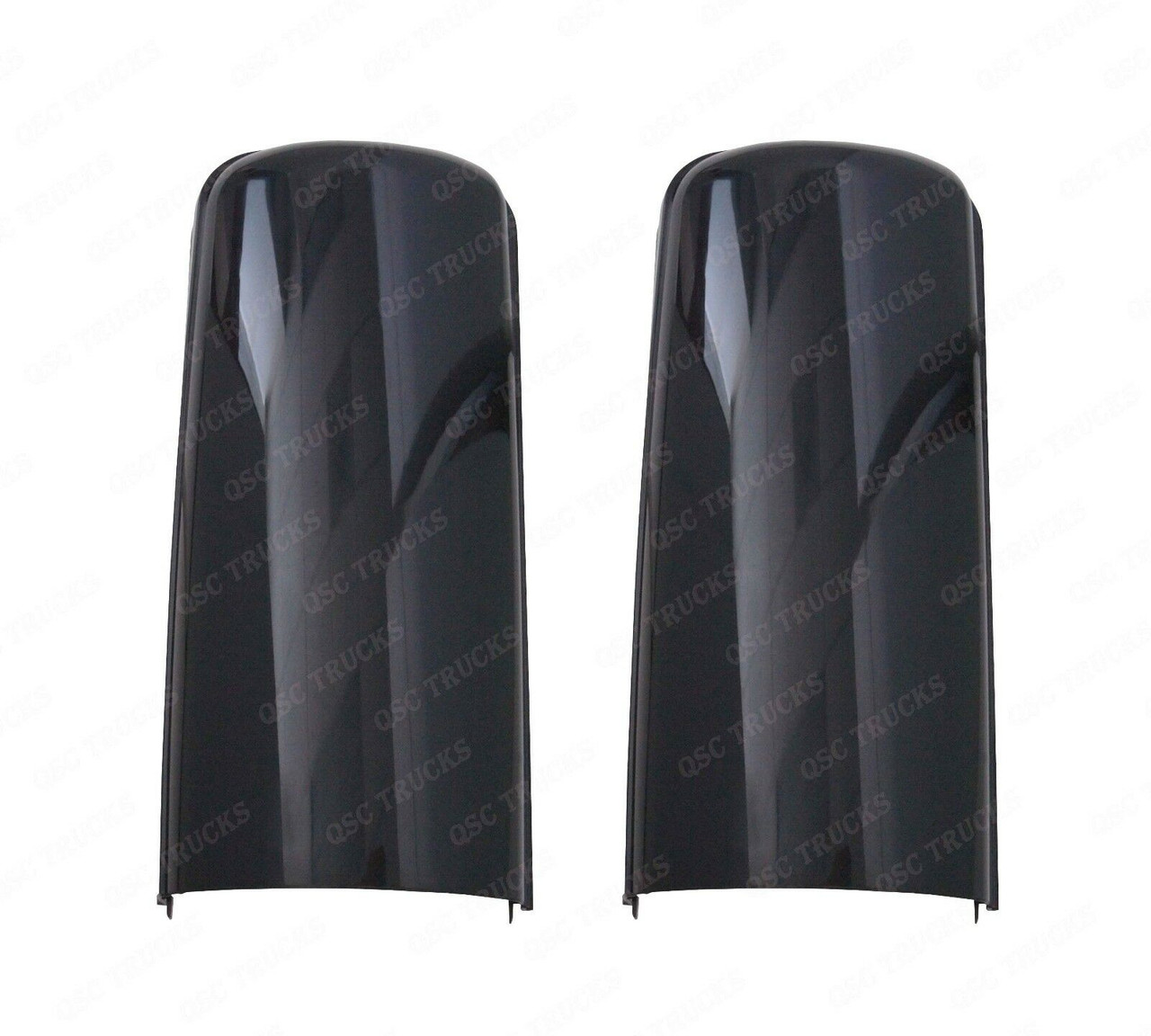 QSC Left Right Black Door Mirror Cover Pair for Freightliner