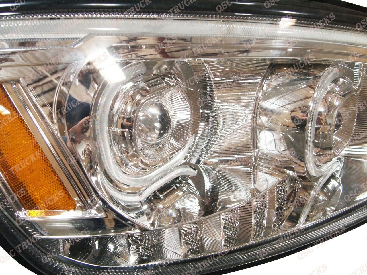 QSC Truck Parts Full LED Performance Headlight Assembly - Left & Right Pair For Kenworth T680