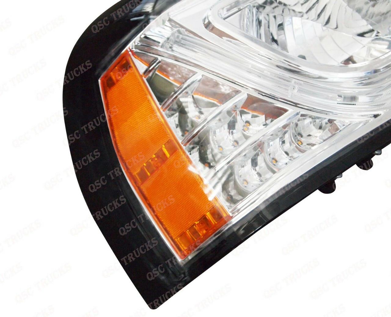QSC Headlights Assembly Left & Right Pair w/ LED for Freightliner Century