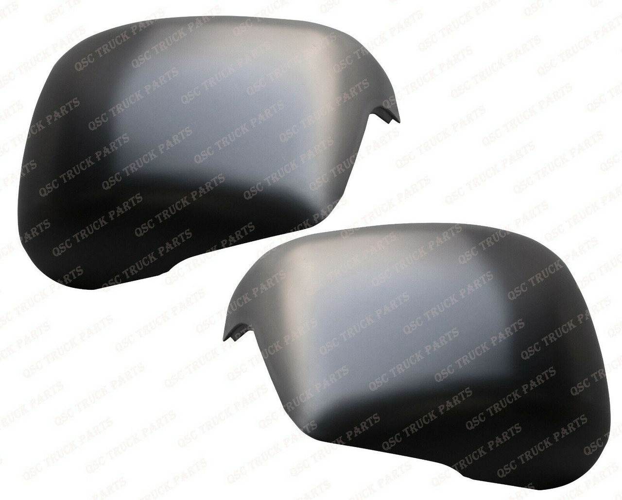 QSC Truck Black Hood Mirror Cover Pair (L & R) for Freightliner