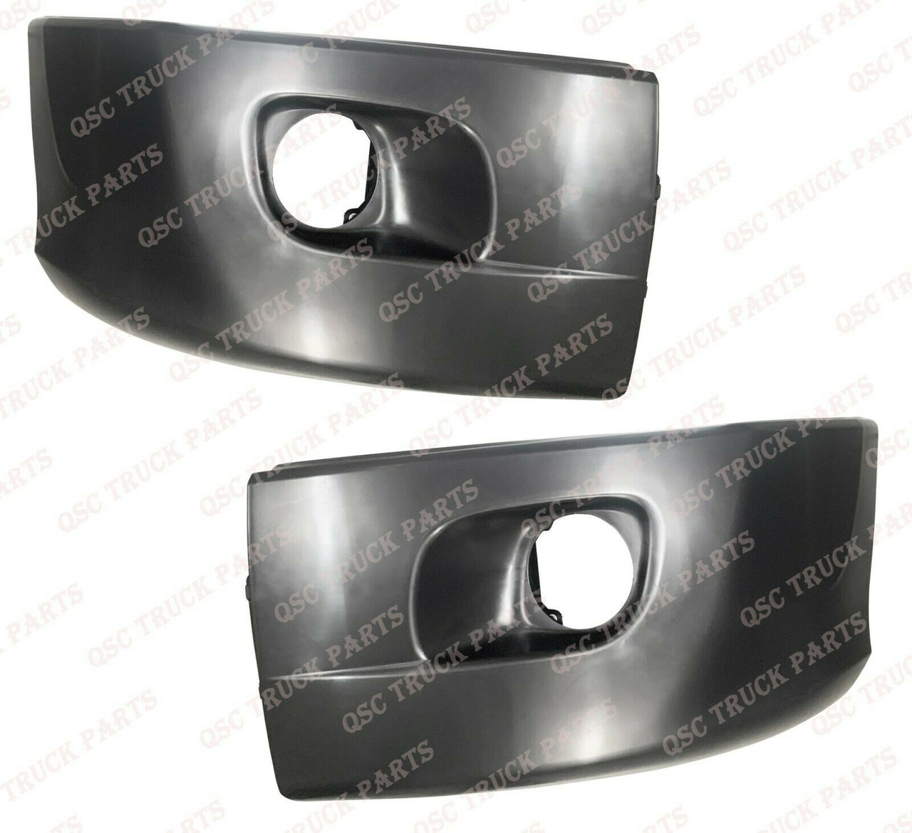 QSC Replacement Bumper Left Right Side Pair w/ Fog Light Hole for