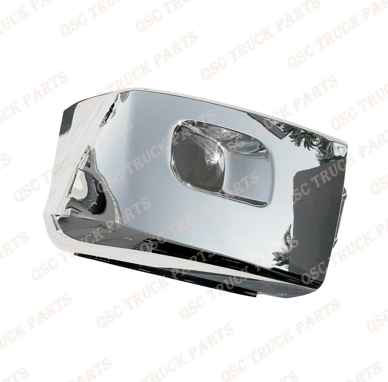 QSC Replacement Chrome Bumper Right Side No Fog Light Hole for Peterbilt 579