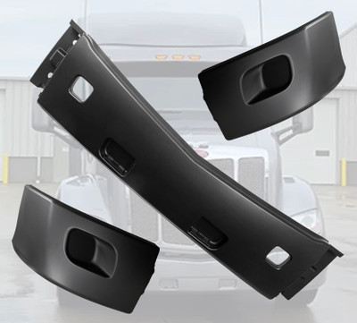 QSC Replacement Bumper Middle Left Right Set no Fog Light Hole for Peterbilt 579