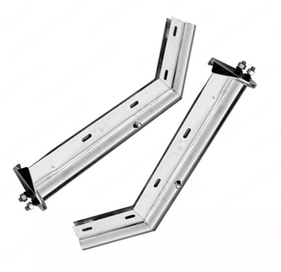 QSC Stainless Steel Angled Spring Loaded Mud Flap Hangers 1 1/8" Bolt Pattern