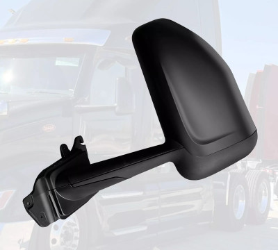 QSC Black Door Mirror Assembly Left Side for Peterbilt 579 2022+ Next Gen