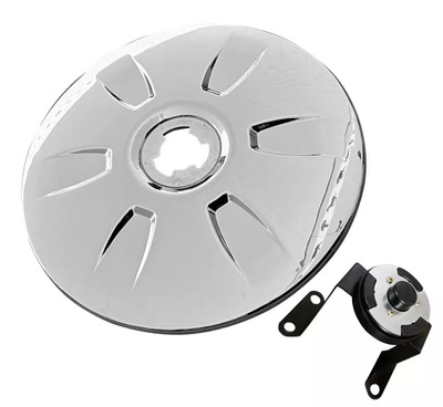 QSC Chrome Aerodynamic Wheel Hub Cap w/ Bracket for Freightliner Cascadia 2018+