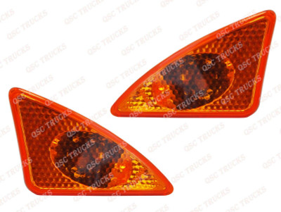 QSC Front Left & Right Turn Signals Side Marker Lights for Kenworth T660 T370