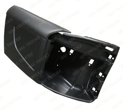 QSC Truck Bumper Extension Corner No Fog Light Hole Left for Volvo VNL 2018+