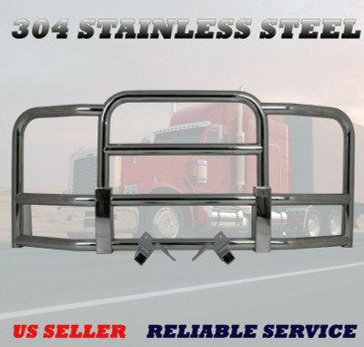 QSC Large Polished Stainless Steel Deer Guard w/ Bracket for 08-17 Cascadia QSC Large Polished Stainless Steel Deer Guard w/ Bracket for 08-17 Cascadia