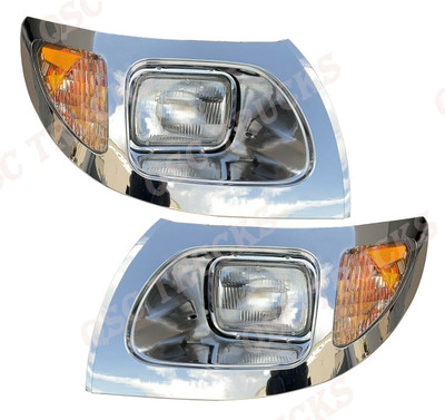 QSC Chrome Headlights Assembly Left Right Set for International CXT Trucks