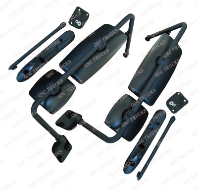 QSC Black Door Mirror Left Right Side Pair Assembly for International Trucks