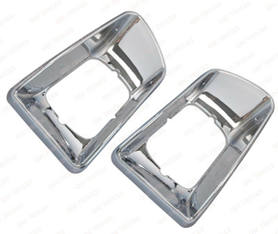 QSC Chrome Head Light Bezel Left & Right Pair for Kenworth T300 T330 97-08