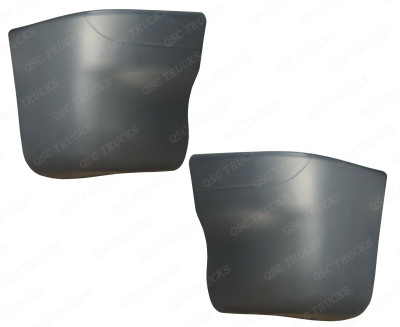 QSC Black Extension Corner Bumper Left Right for Freightliner Columbia 01-17