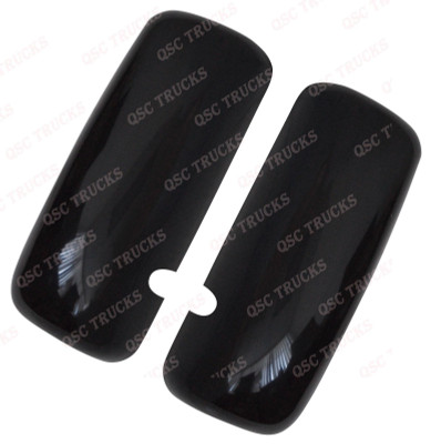 QSC Black Door Mirror Cover Left Driver Right Passenger Pair for Kenworth T660