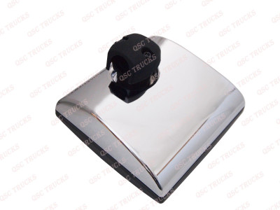 QSC Chrome Hood Mirror for International Prostar DuraStar TranStar WorkStar Left