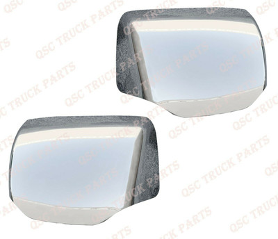 QSC Chrome Hood Mirror Cover for Kenworth T680 Peterbilt 579 Left Right Side QSC Chrome Hood Mirror Cover for Kenworth T680 Peterbilt 579 Left Right Side