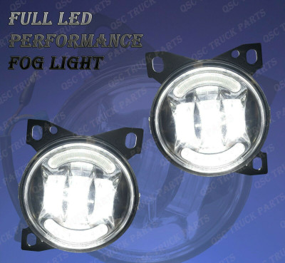 QSC Full LED Fog Lights Pair w/ LED Arches for Kenworth T660 Peterbilt 579 587