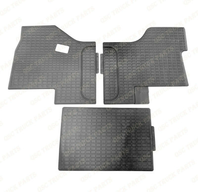 QSC Truck Rubber Floor Mats 3PCS Set for Kenworth T680 T800 Peterbilt 567 579