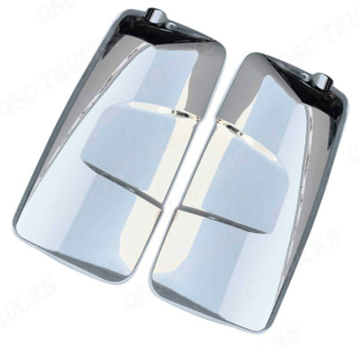 QSC Replacement Chrome Door Mirror Covers Right Left Pair for Mack Anthem