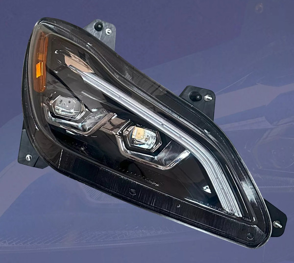 QSC Full LED Black Headlight Assembly Right for Kenworth T680 2022+ Next Gen