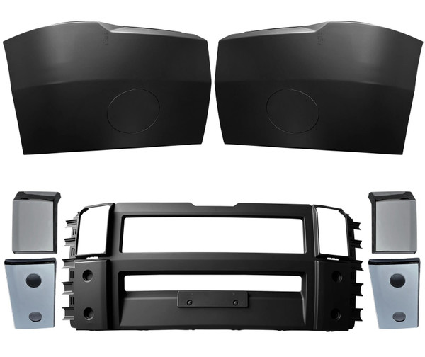 QSC Replacement Bumper Set no Fog Light Holes Chrome Trim for Mack Anthem 18-25