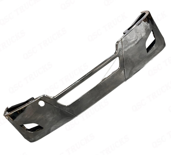 QSC Complete Chrome Bumper w/ Fog Lamp Hole for Freightliner Cascadia 2018+