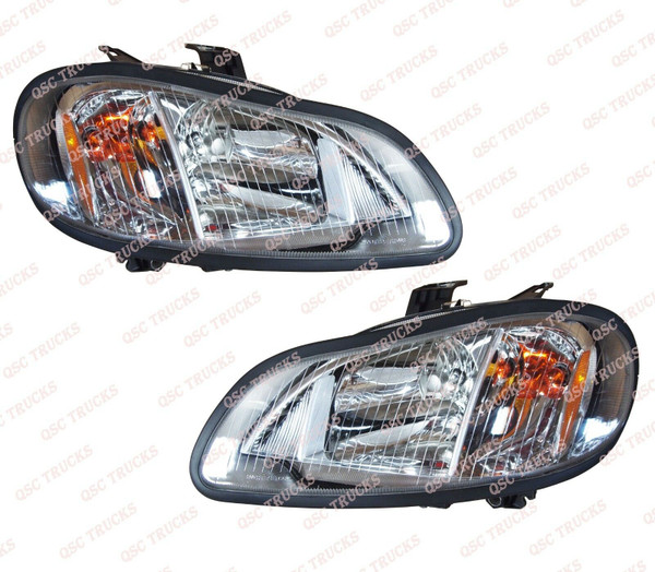 QSC Headlights Assembly Left & Right Pair for Freightliner M2 100 106 112 02-13