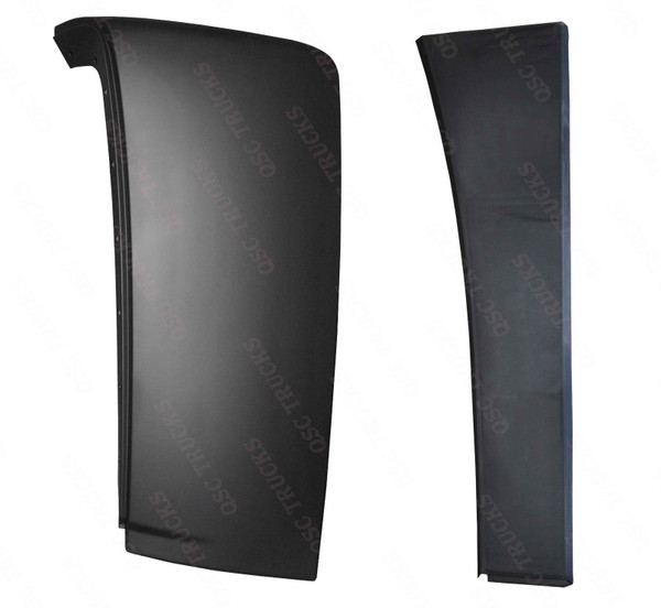 QSC Top Upper Left Behind Cab Cabin Wind Fairing W/ Extension Volvo VNL Truck