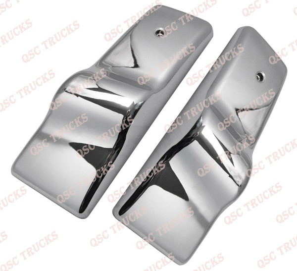 QSC Chrome Door Mirror Cover Bracket Pair for Freightliner Columbia Century QSC Chrome Door Mirror Cover Bracket Pair for Freightliner Columbia Century
