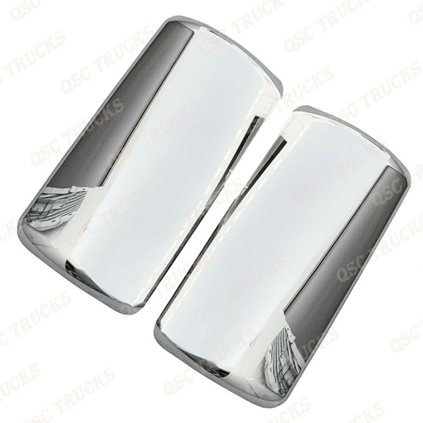 QSC Chrome Door Mirror Covers Right Left Pair for International LT625 Trucks