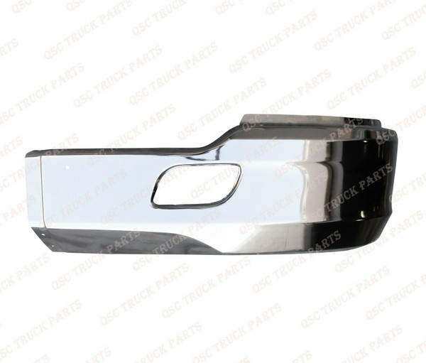 QSC Chrome Steel Bumper Corner Left Driver Side w/ bracket for Kenworth T680
