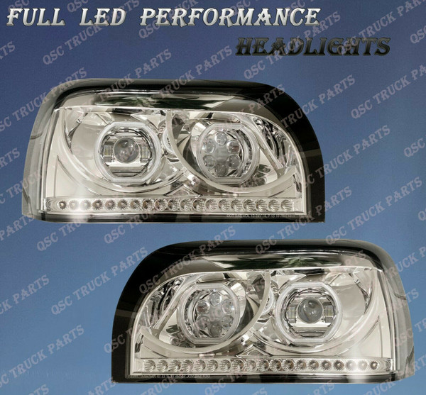 QSC Full LED Performance Headlights Assembly Pair for Freightliner Century 2005+