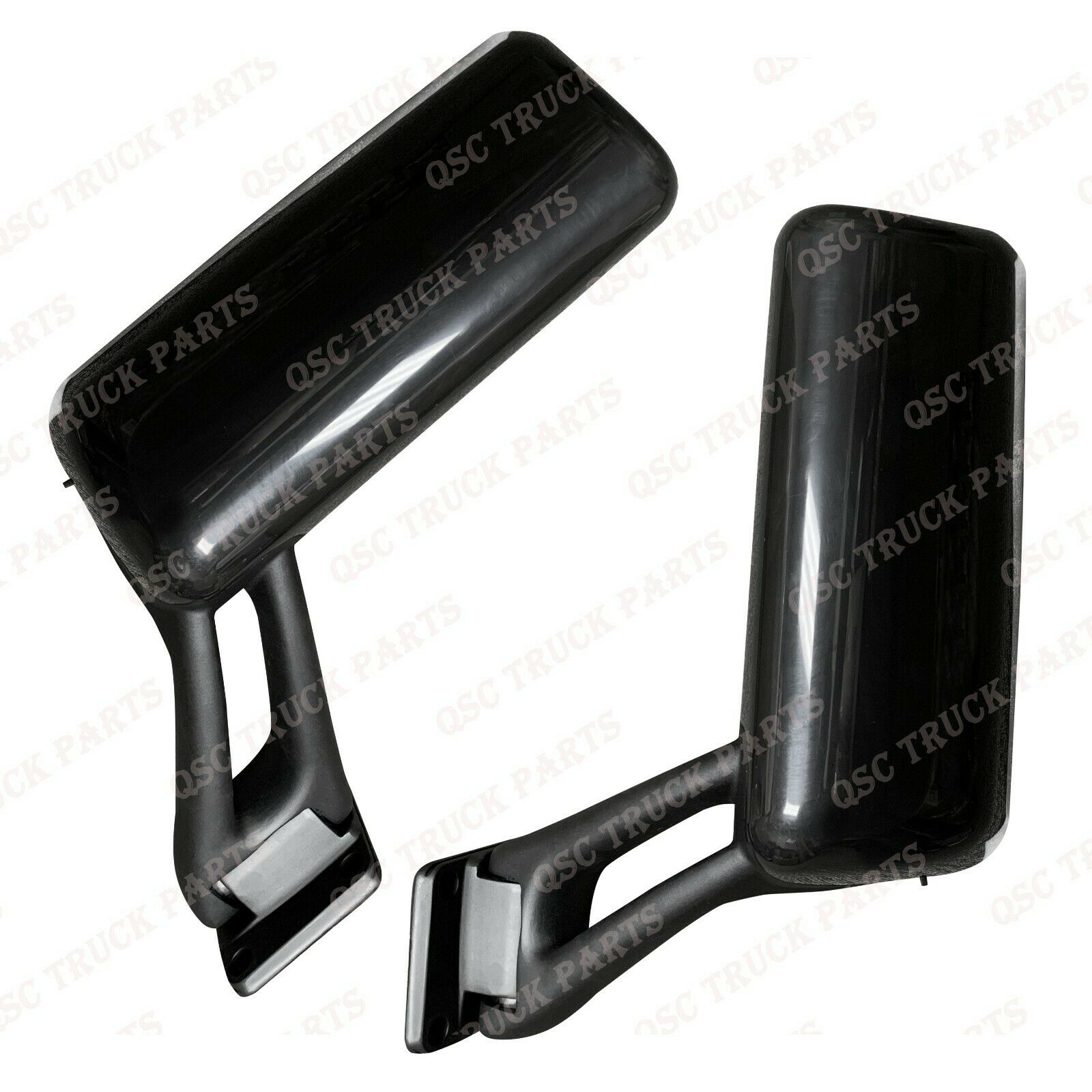 QSC Black Replacement Door Mirrors W/ Arms Right Left Pair for Peterbilt 579