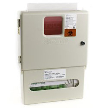 Sharps Container Cabinet w/ Glove Box