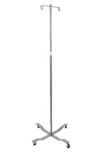 IV Stand 2-Hook 4-Legs Chrome Plated Steel with Weights