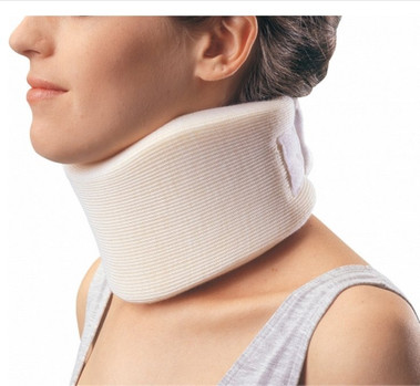 Cervical Collar Low Contoured / Medium Density Adult Medium One-Piece 4 Inch Height 20 Inch Length 13 to 18 Inch Neck Circumference