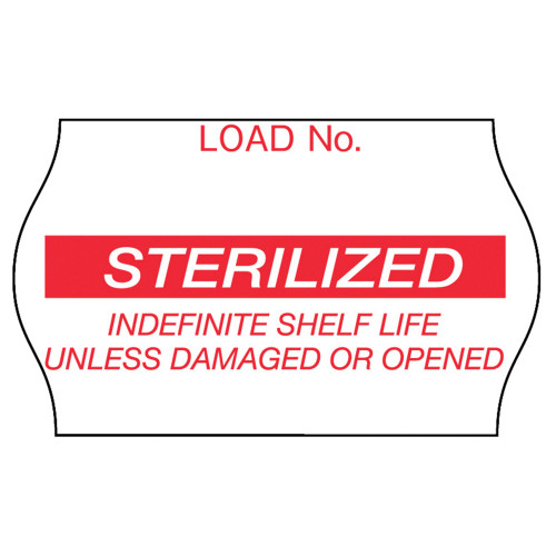 Pre-Printed Label Laboratory Use Red Label Sterilized Red Sterilization Label 5/8 X 1-1/8 Inch