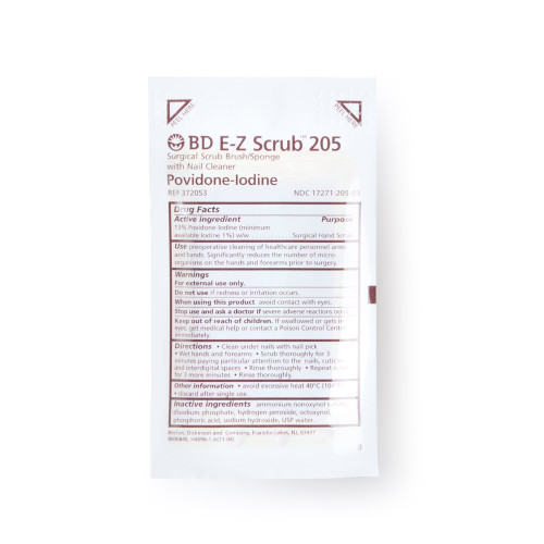 Povidone Iodine Scrub Brush, EXP