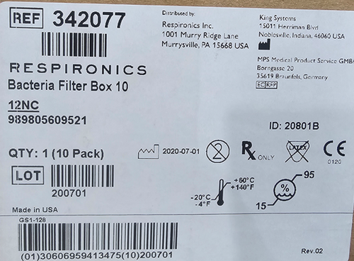 CPAP Bacteria / Viral Filter