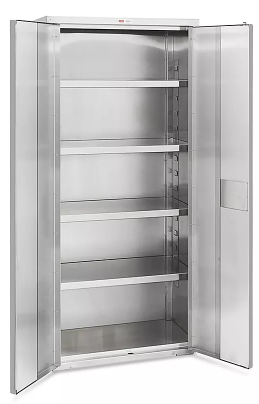 Storage Cabinet, Stainless, Solid Door