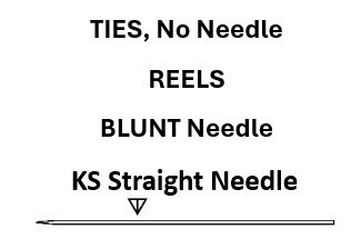 Ties, Straight & Blunt Needles, Ethilon