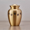 Classic Paw Brass Pet Urn  - Petite